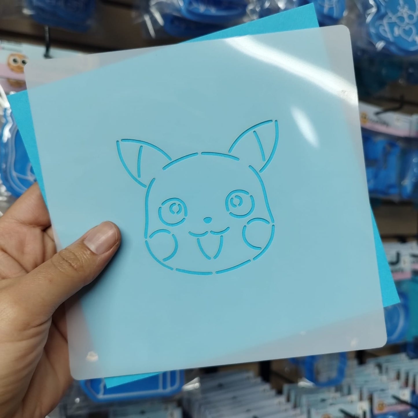 Stencil Pikachu Carita