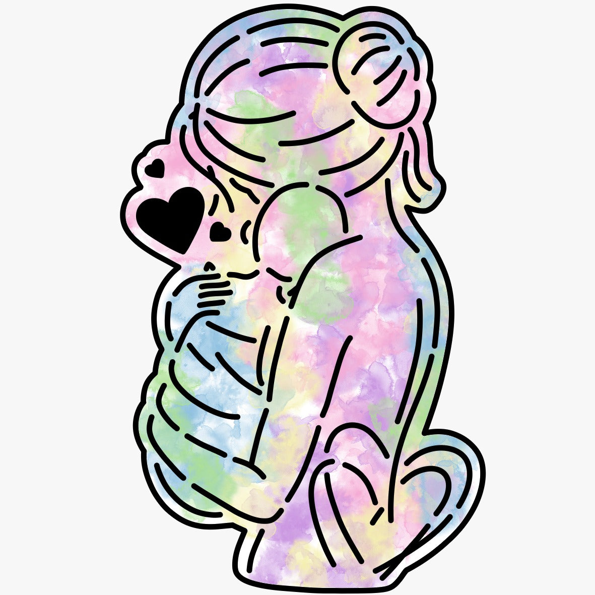 Mamá con Bebé (Cortador con Stencil)