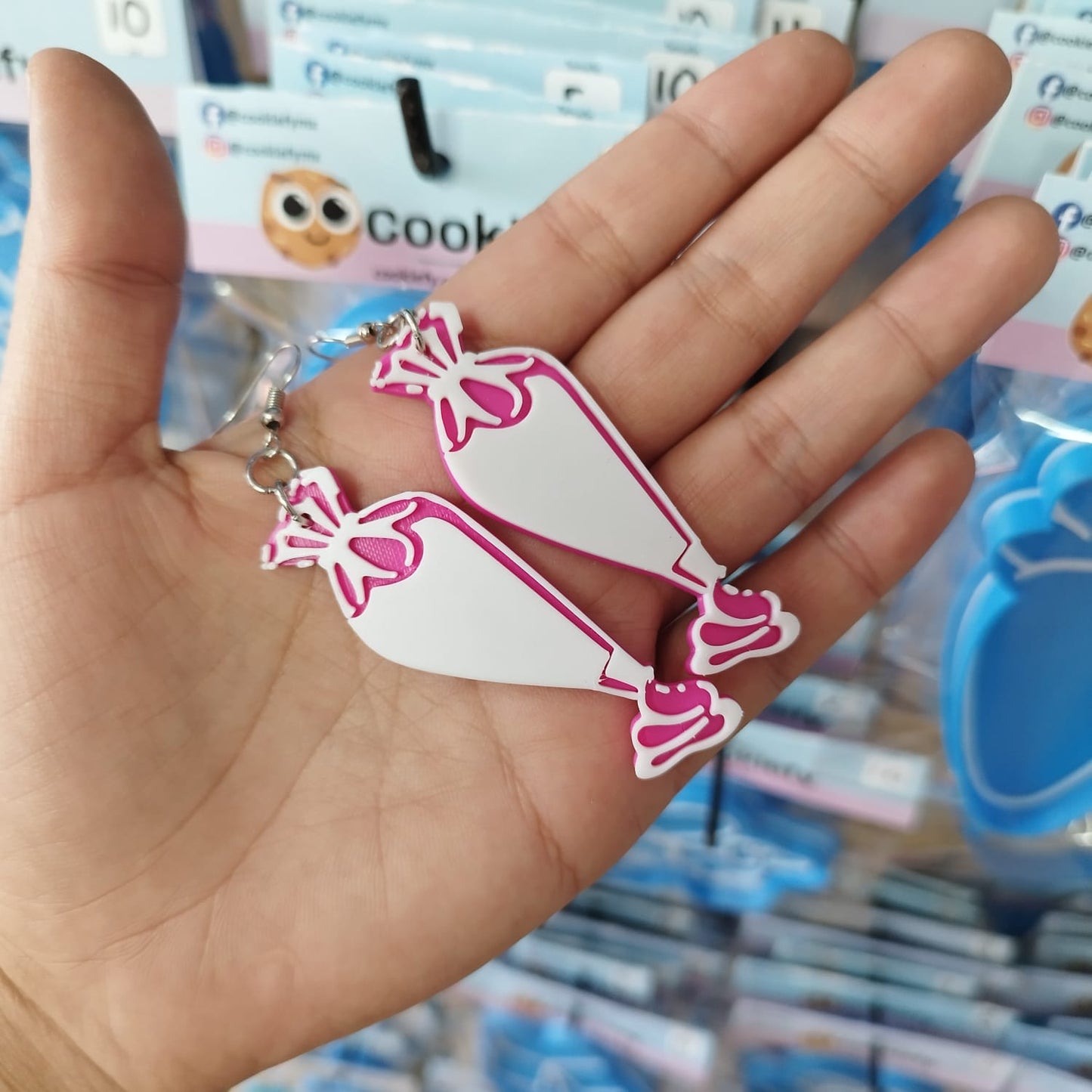 Aretes Mangas Pasteleras Grandes