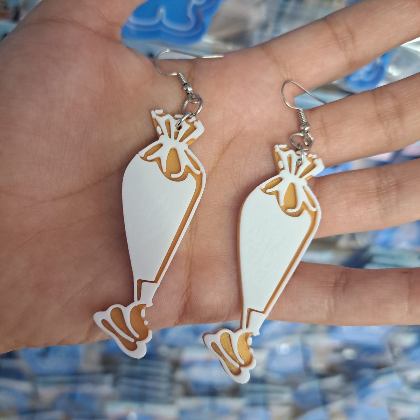 Aretes Mangas Pasteleras Grandes