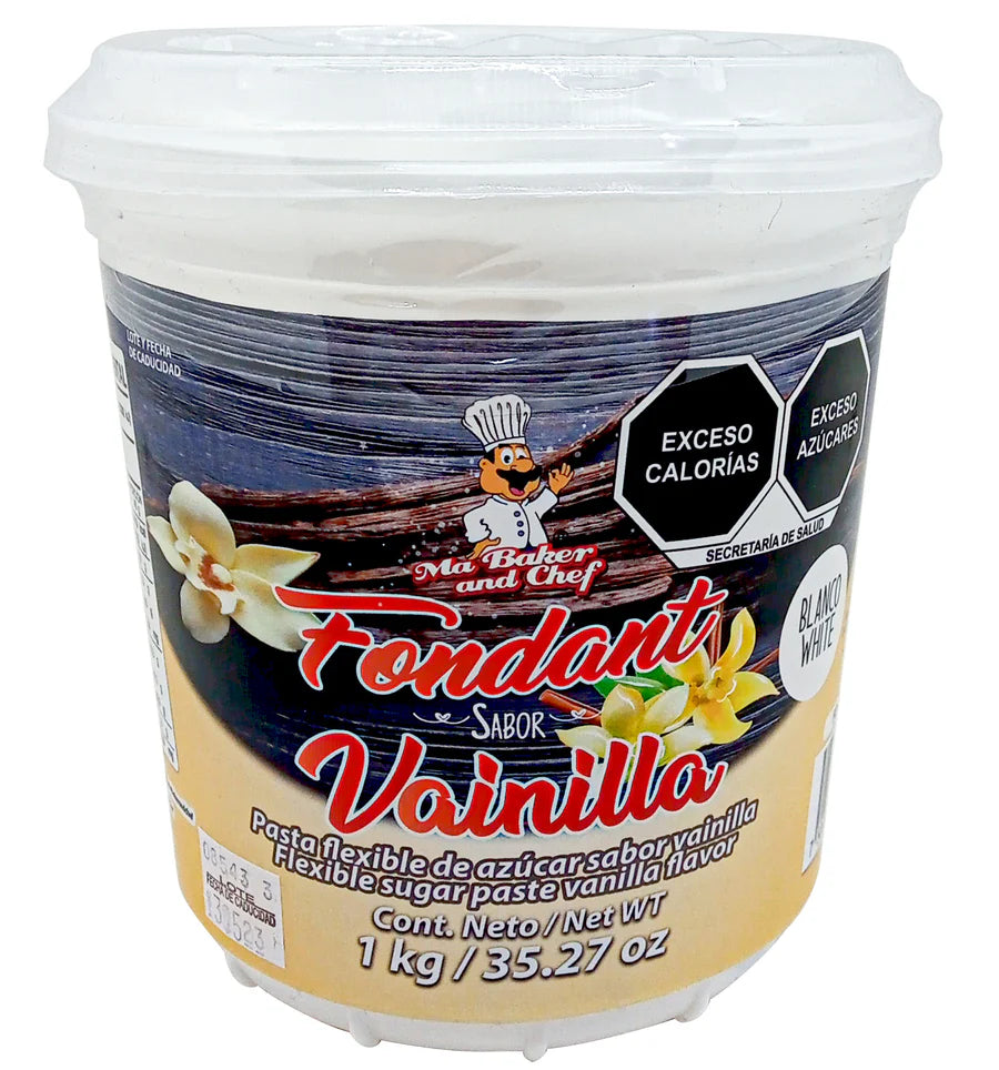 Fondant en Pasta Blanco Sabor Vainilla