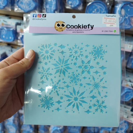 Stencil Copos de Nieve 2