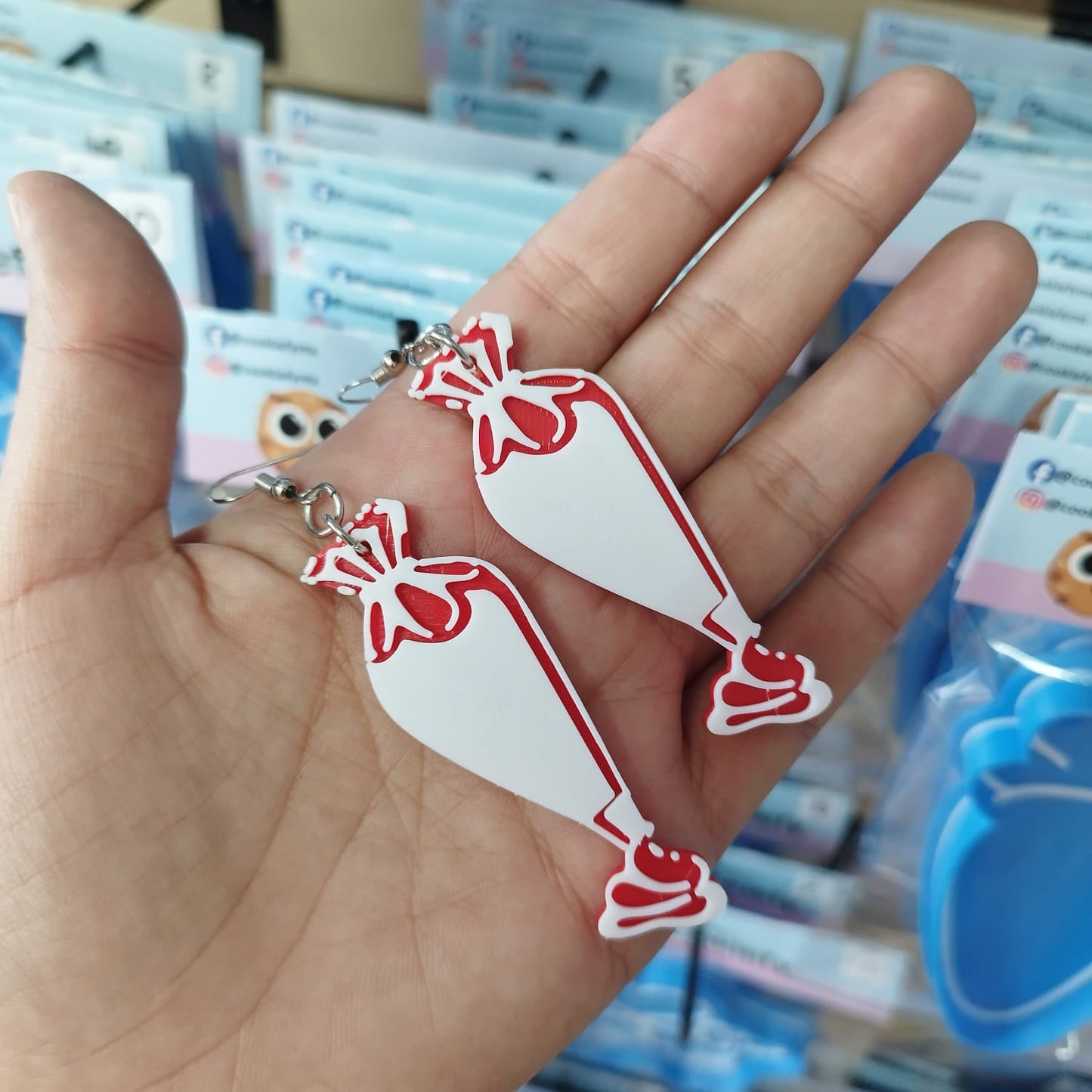 Aretes Mangas Pasteleras Grandes