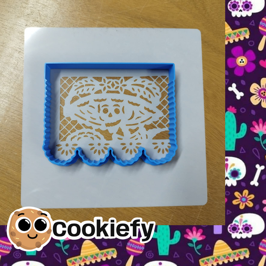 Cortador con stencil Papel Picado 3 Dia de muertos